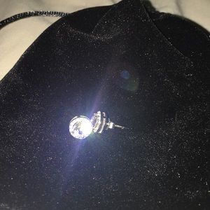 3.44 CTTW Halo Stud Swarovski Earring